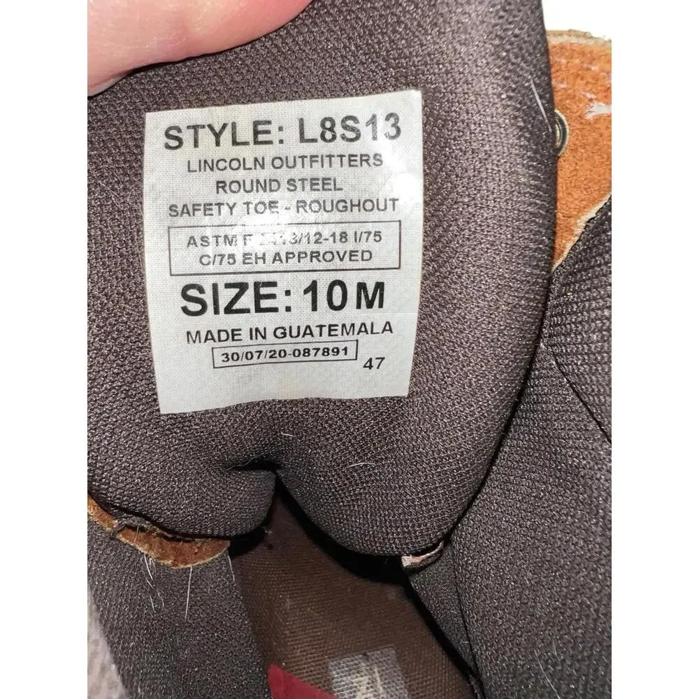 Lincoln‎ Outfitters L8S13 2 sizes Men's 10.5M & 10M Steel Toe Logger Work Boots